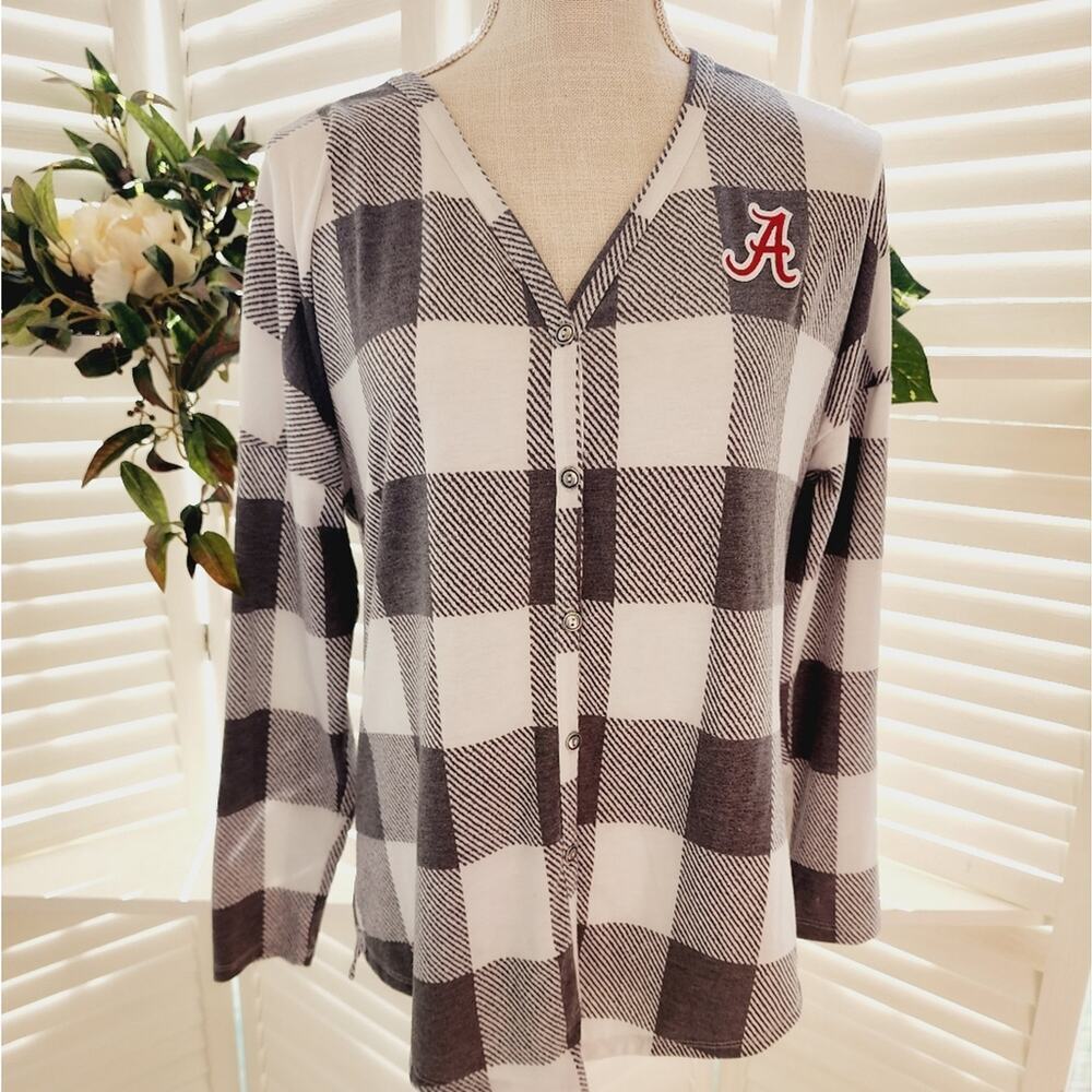 ALABAMA COLLEGIATE SUPER SOFT BUTTON DOWN PLAID SIZE SMALL